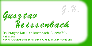 gusztav weissenbach business card